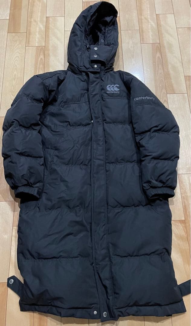 canterbury 黒 ダウンコート ロングダウンジャケット ベンチコート