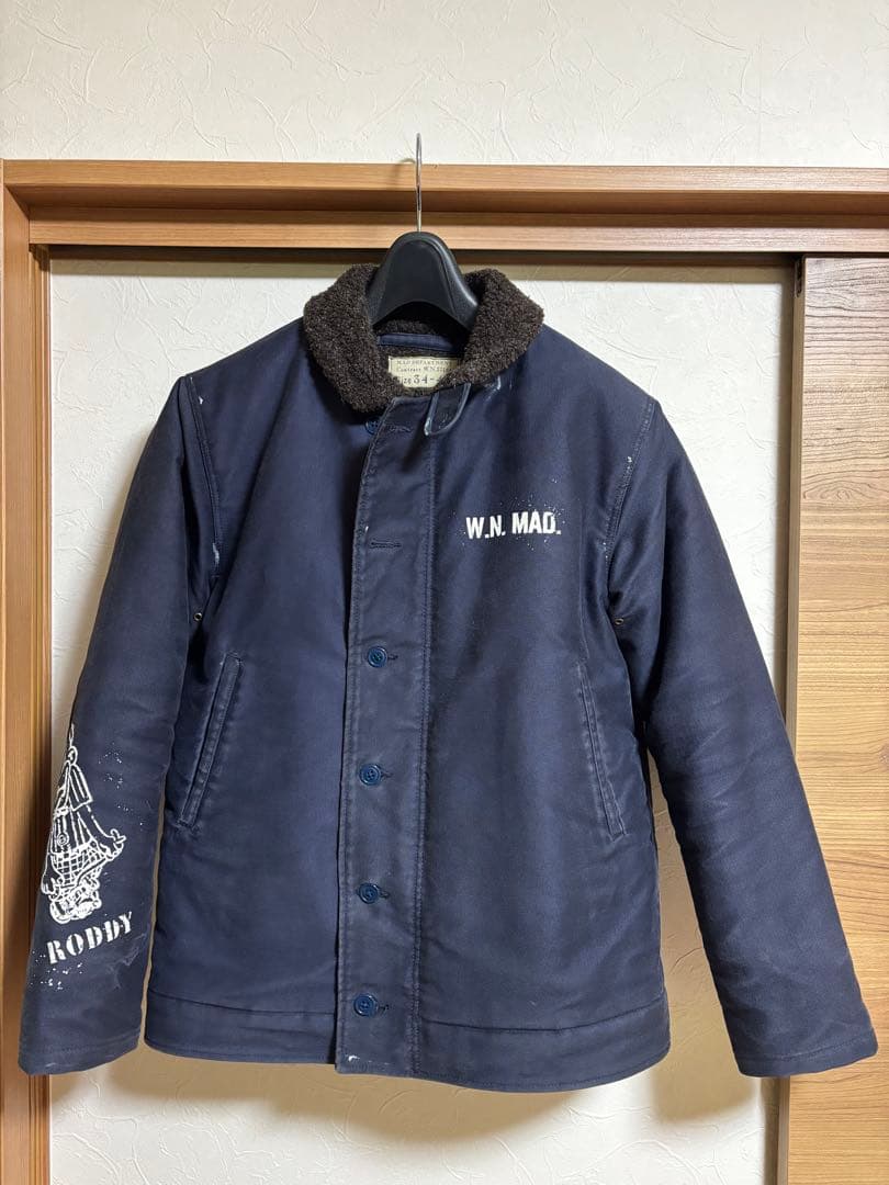 WEIRDO ウィアード N-1 デッキジャケット ネイビー Ｌサイズ