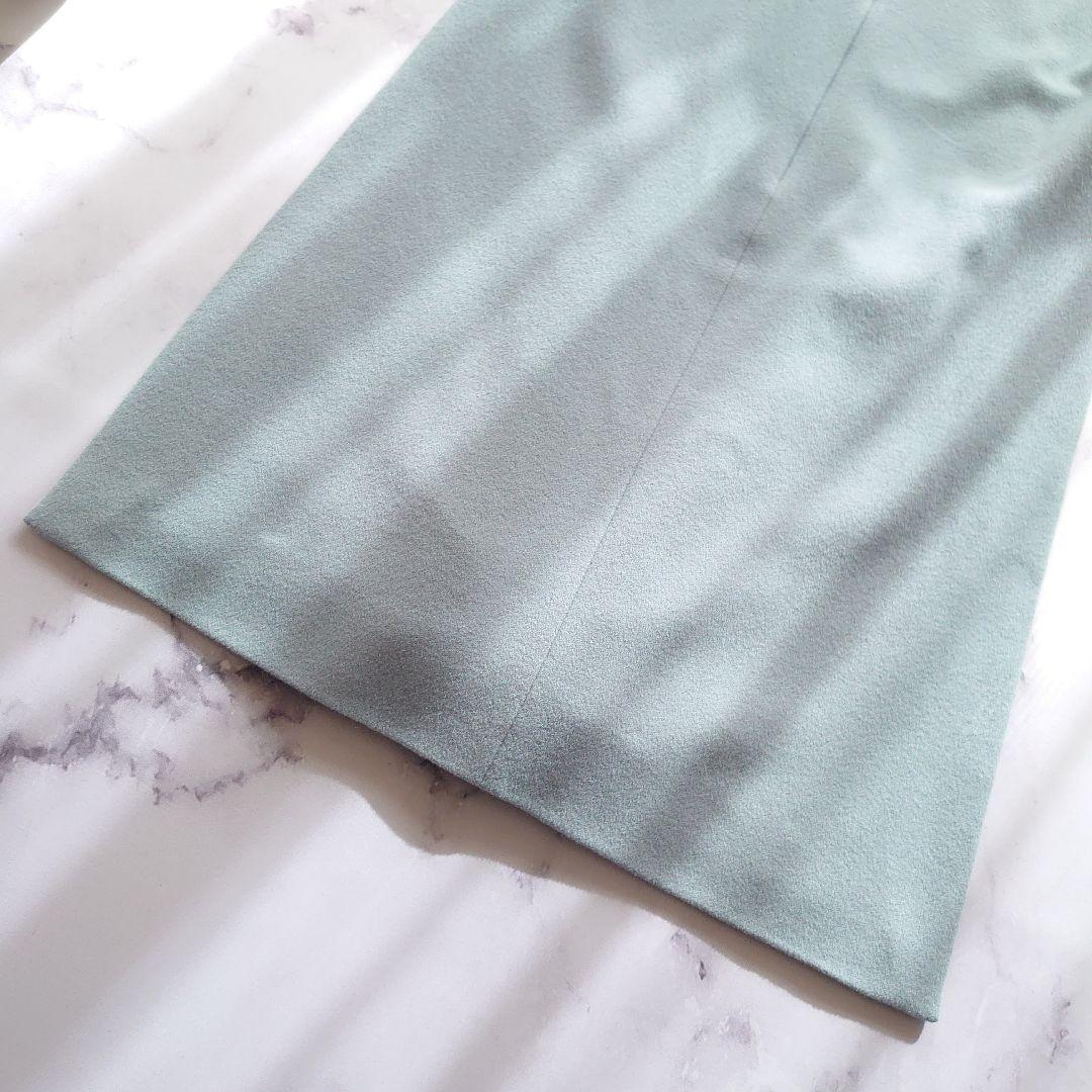 マイラン カシミヤ100％ ジレ ワンピース ベスト スリット ライトブルー