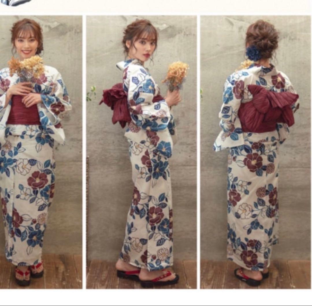 2025 浴衣セット 花柄 フリーサイズ