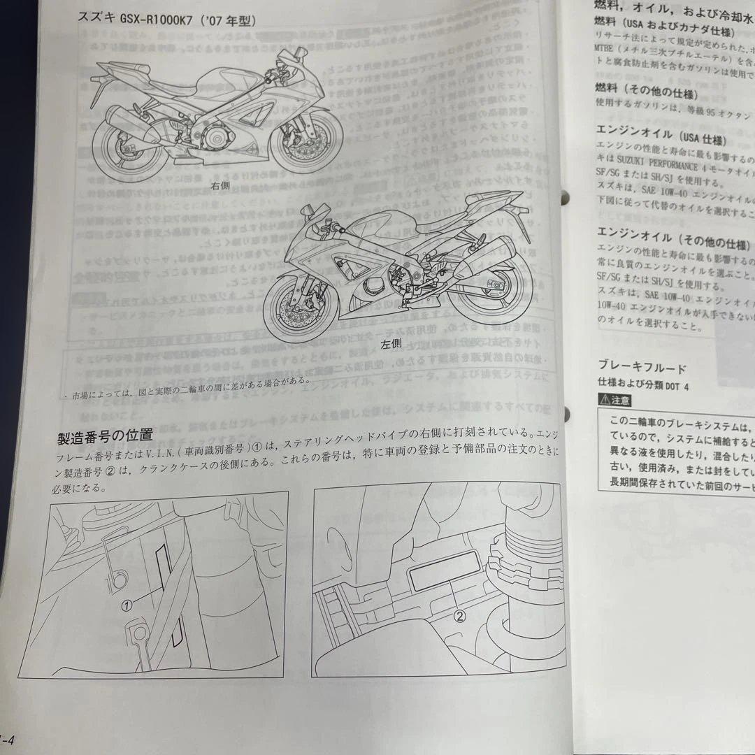 GSX-R 1000 サービスマニュアル 07年式