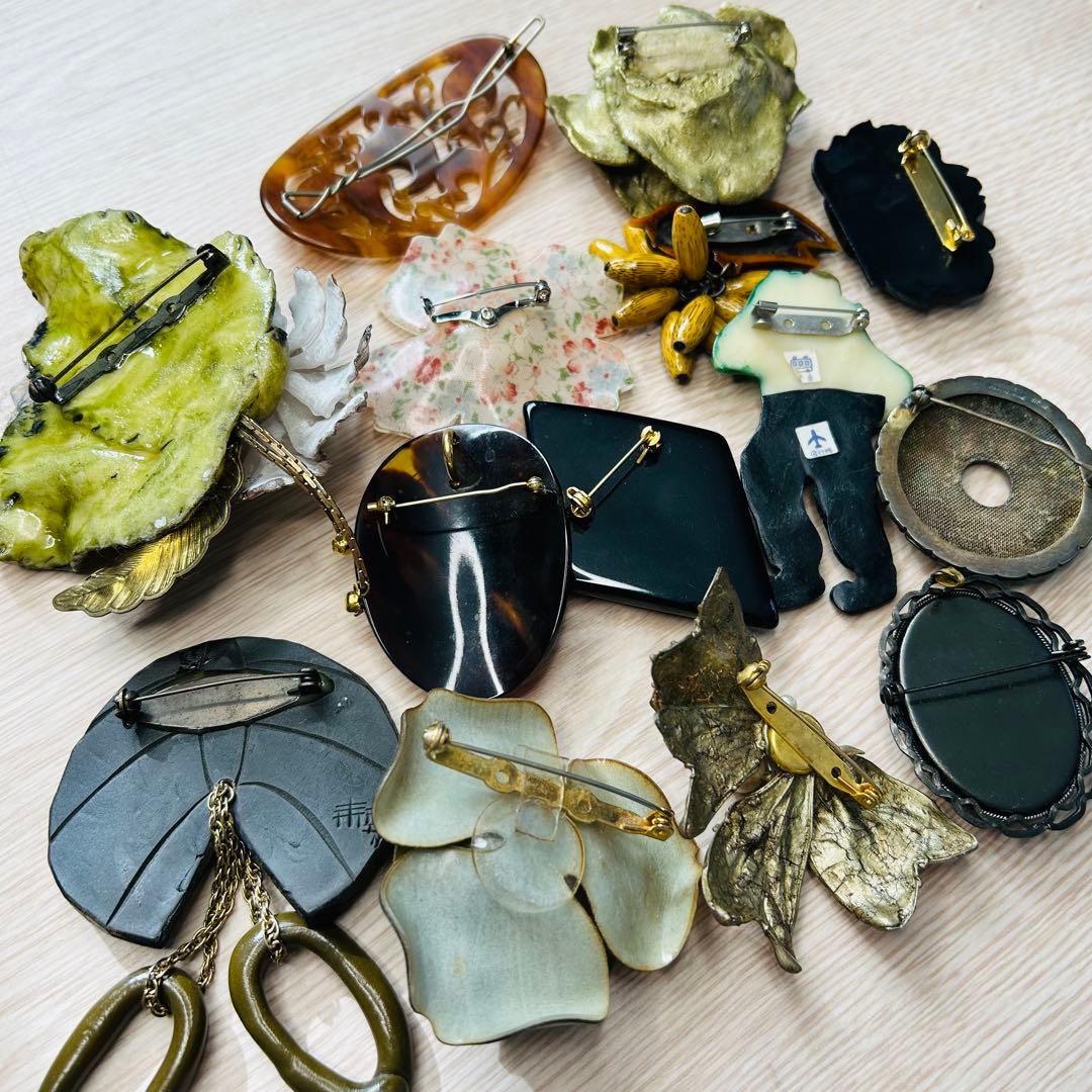 ヴィンテージブローチ コサージュ 百貨店購入品 シルバー