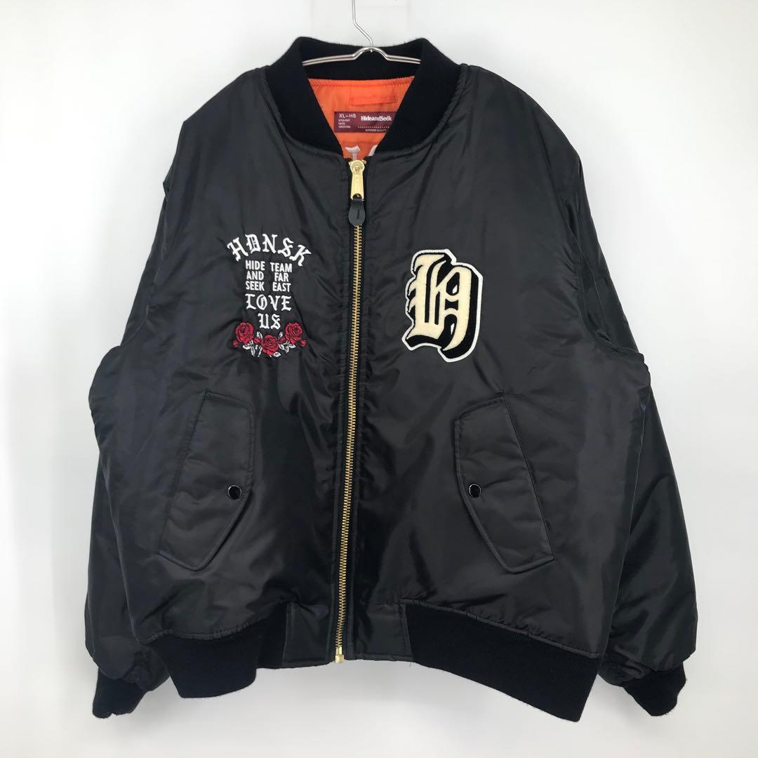 ハイドアンドシーク　MA-1　ブラック