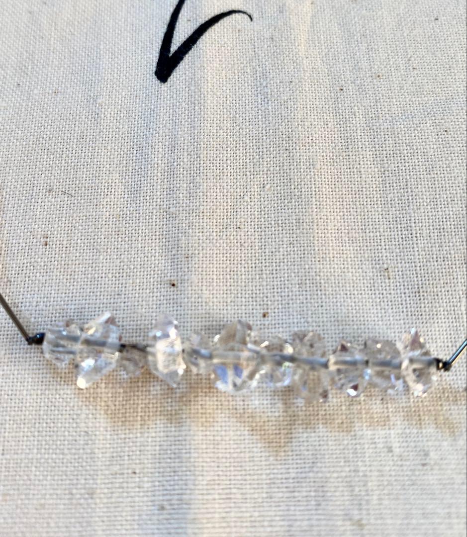 ヨーガンレール　ハーキマーダイヤモンドとシルバービーズのネックレス　ババグーリ