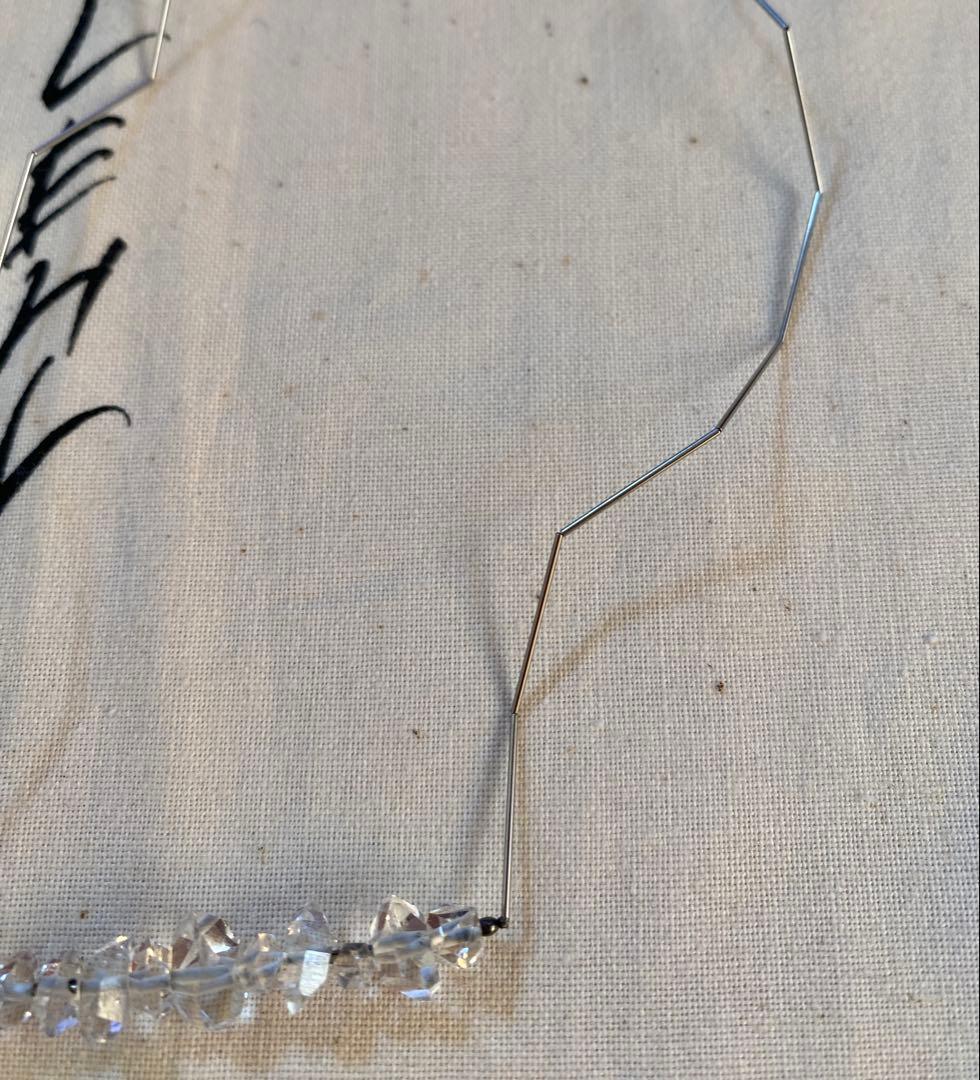 ヨーガンレール　ハーキマーダイヤモンドとシルバービーズのネックレス　ババグーリ