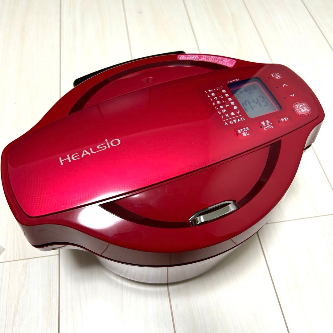 【美品】シャープ ヘルシオ ホットクック 1.6L レッド KN-HT16E