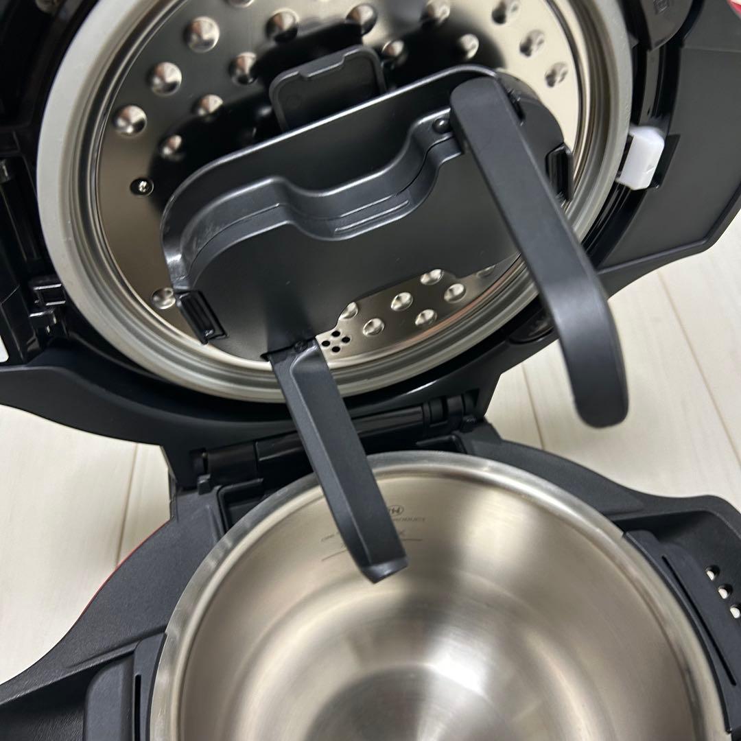 【美品】シャープ ヘルシオ ホットクック 1.6L レッド KN-HT16E