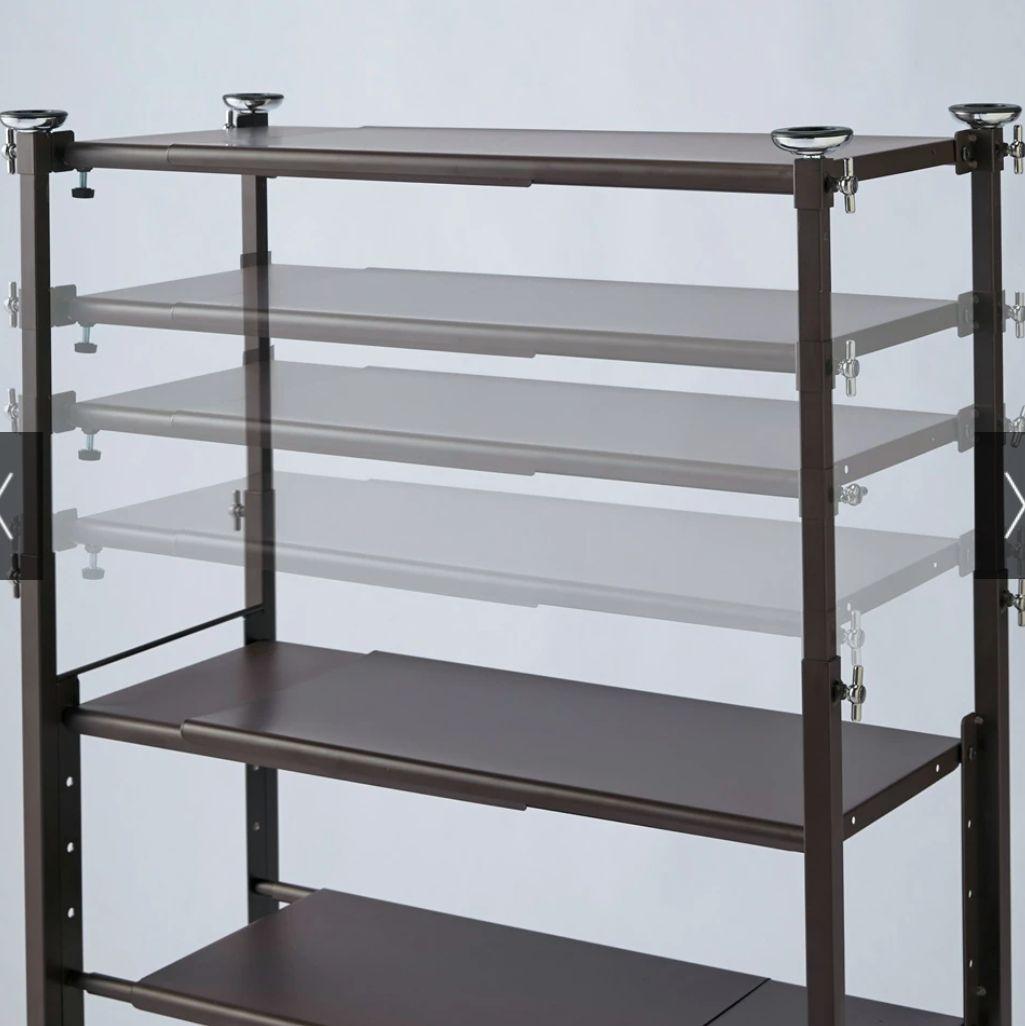 玄関の段差対応伸縮シューズラック 突っ張り式 11段