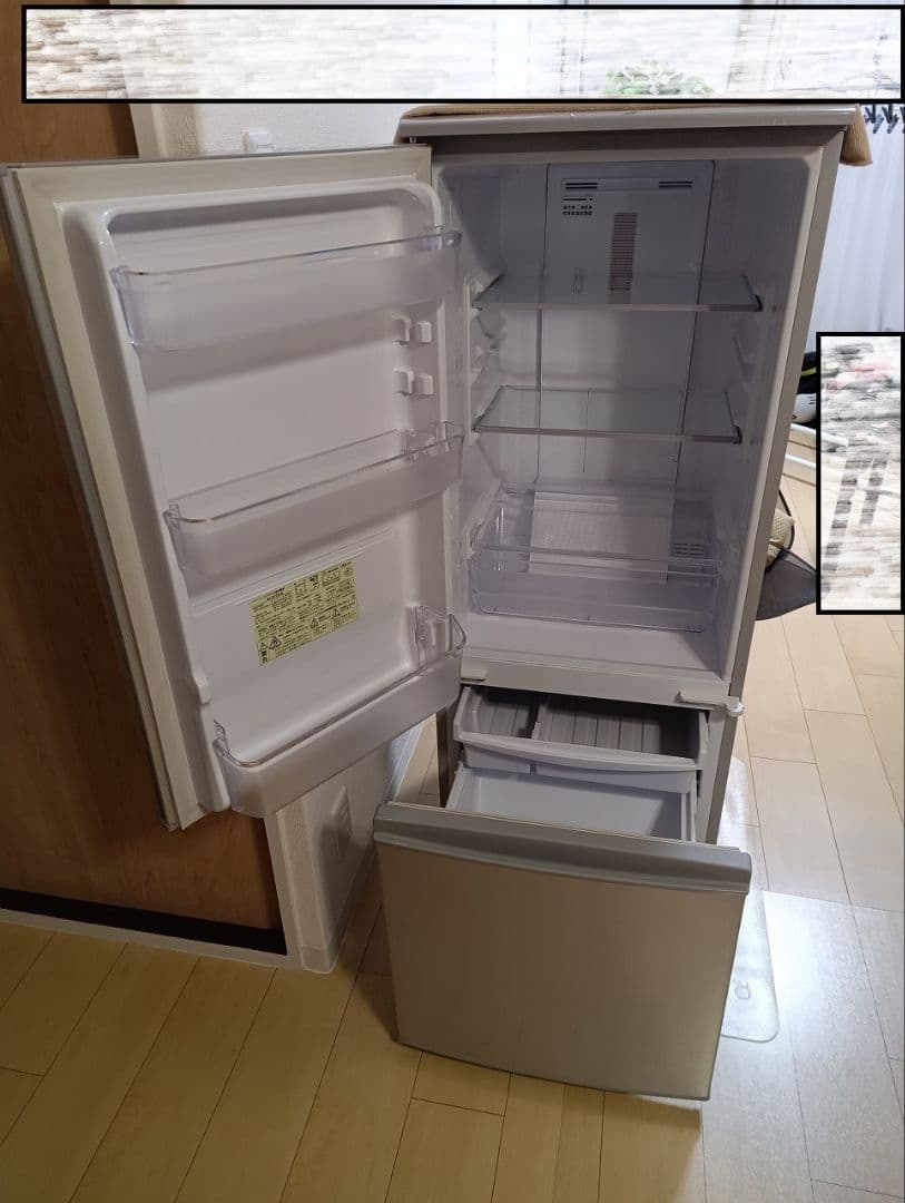 シャープ 冷蔵庫 SJ-D17D-S 167L シルバー 2018年製　両開き