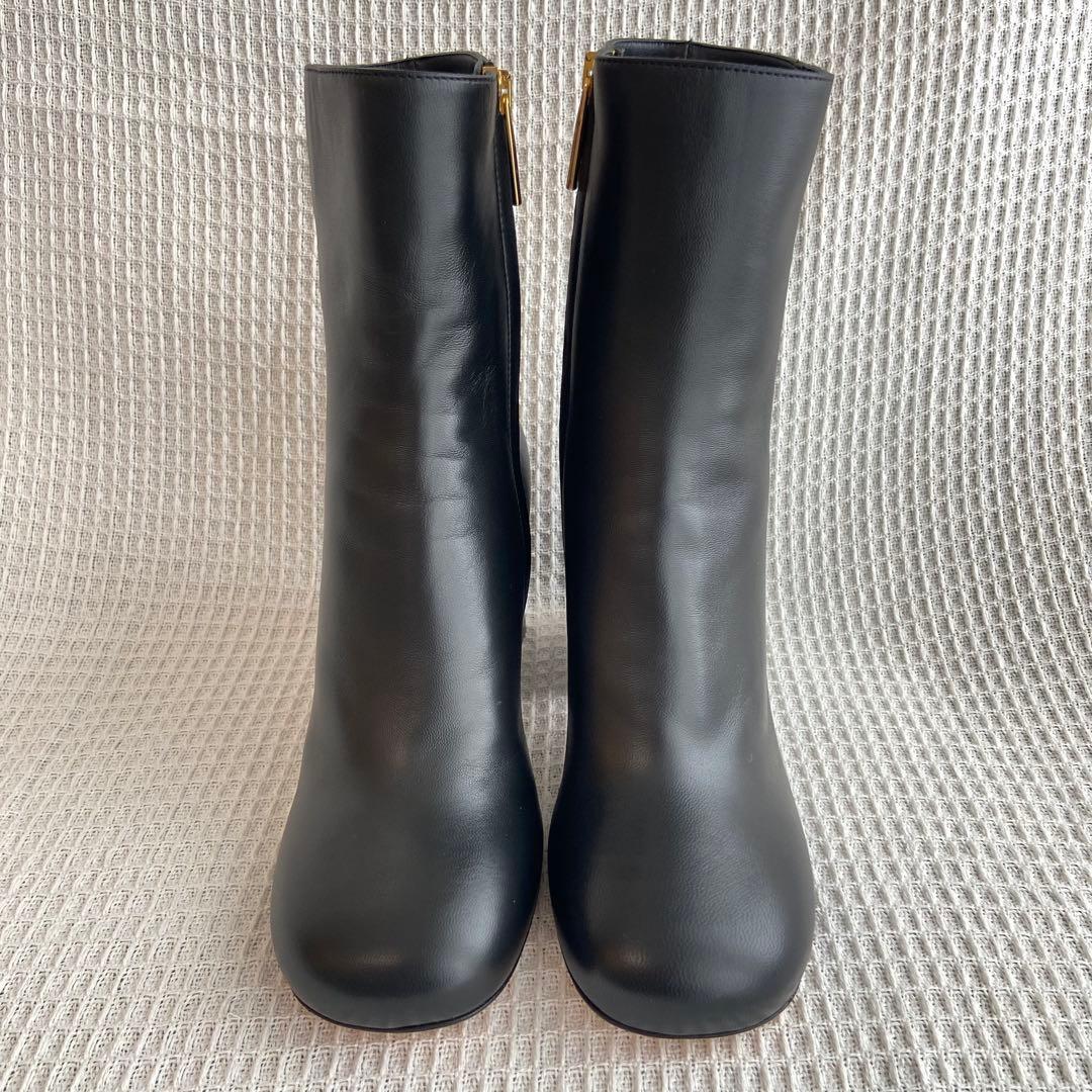 極美品 Max Mara スポーツマックス サイドジップ ブーツ 37 黒 袋付