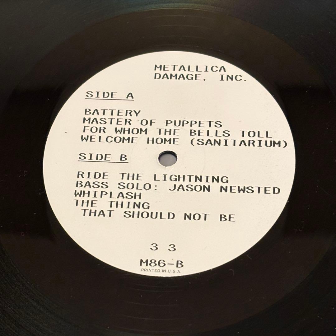 洋楽 llica Damage Inc. Tour 1986 2LP