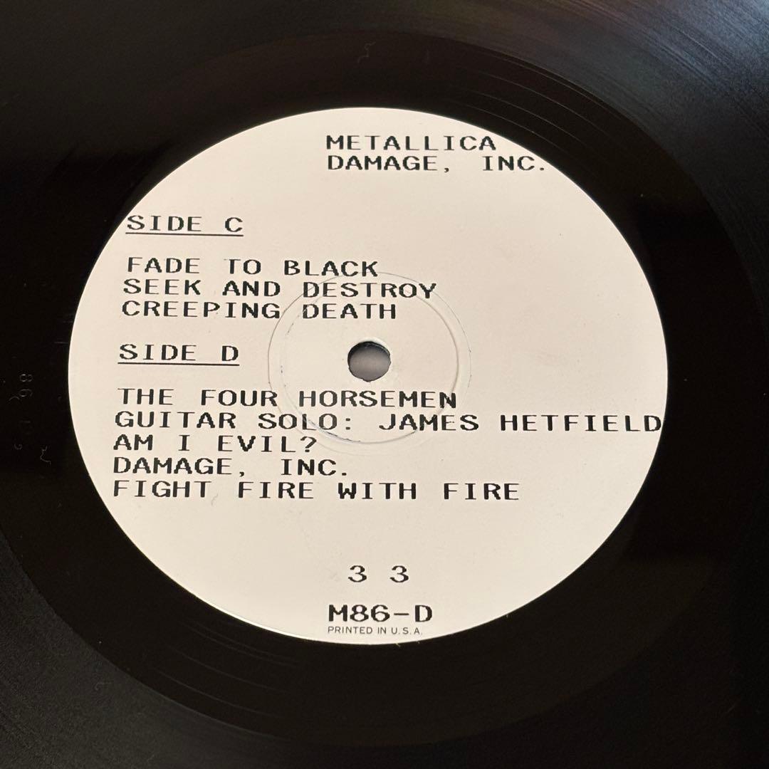 洋楽 llica Damage Inc. Tour 1986 2LP