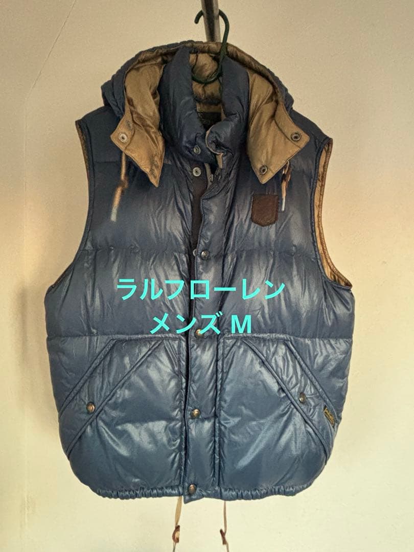 ヴィンテージPolo by Ralph Lauren フード付きダウンベスト M