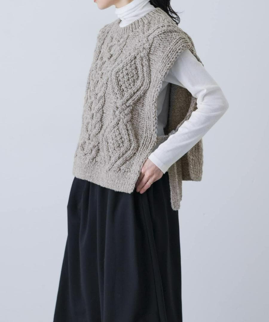 新品◆かぐれ◆ペルーアランニットベスト《GRAY》アーバンリサーチ