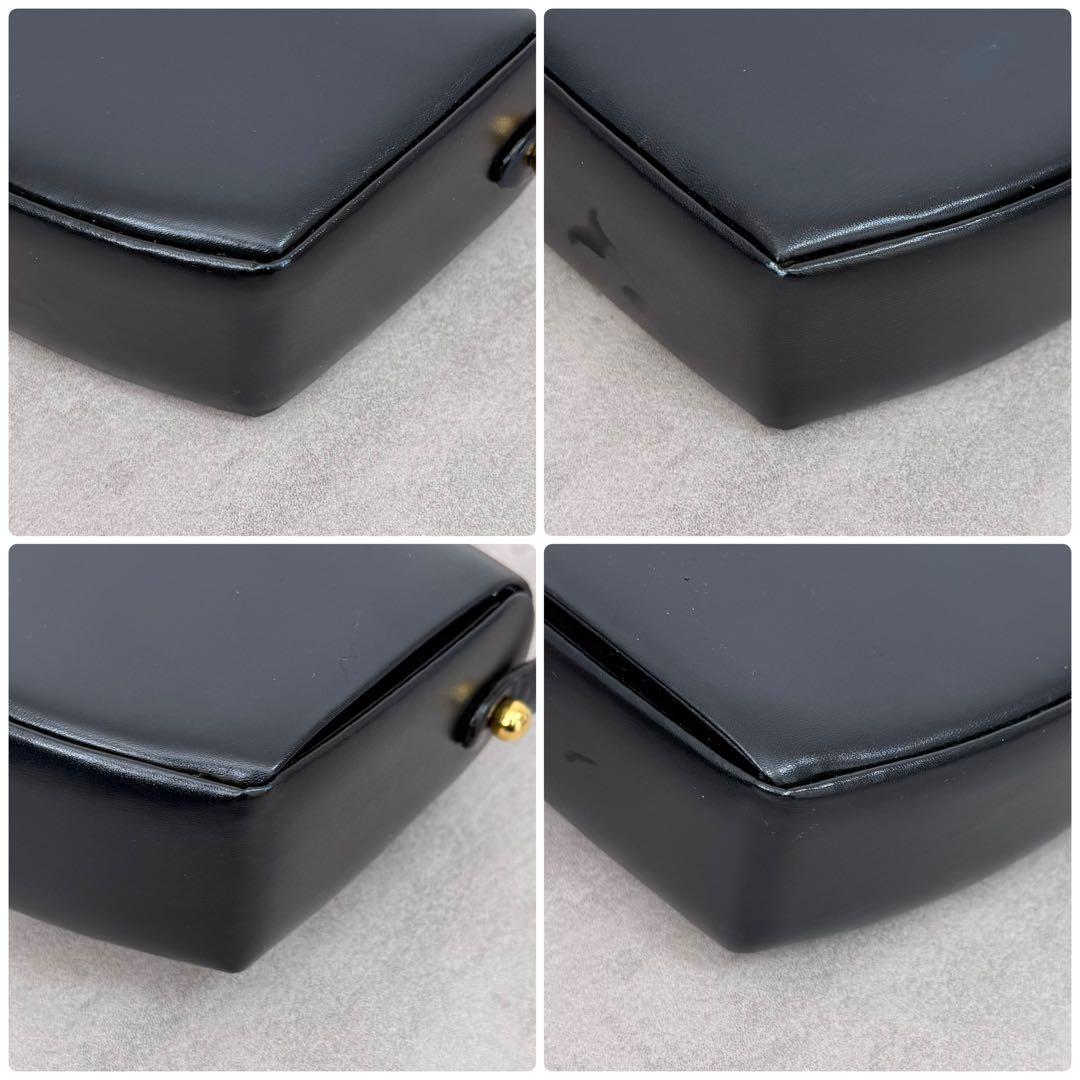 美品 WAKO 銀座和光 フォーマル ハンドバッグ ダークネイビー