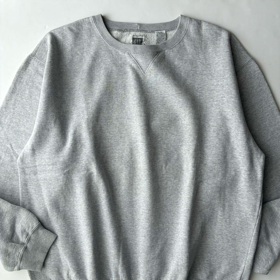 美品 90's USA製 OLD GAP グレー 無地 クルーネック スウェット