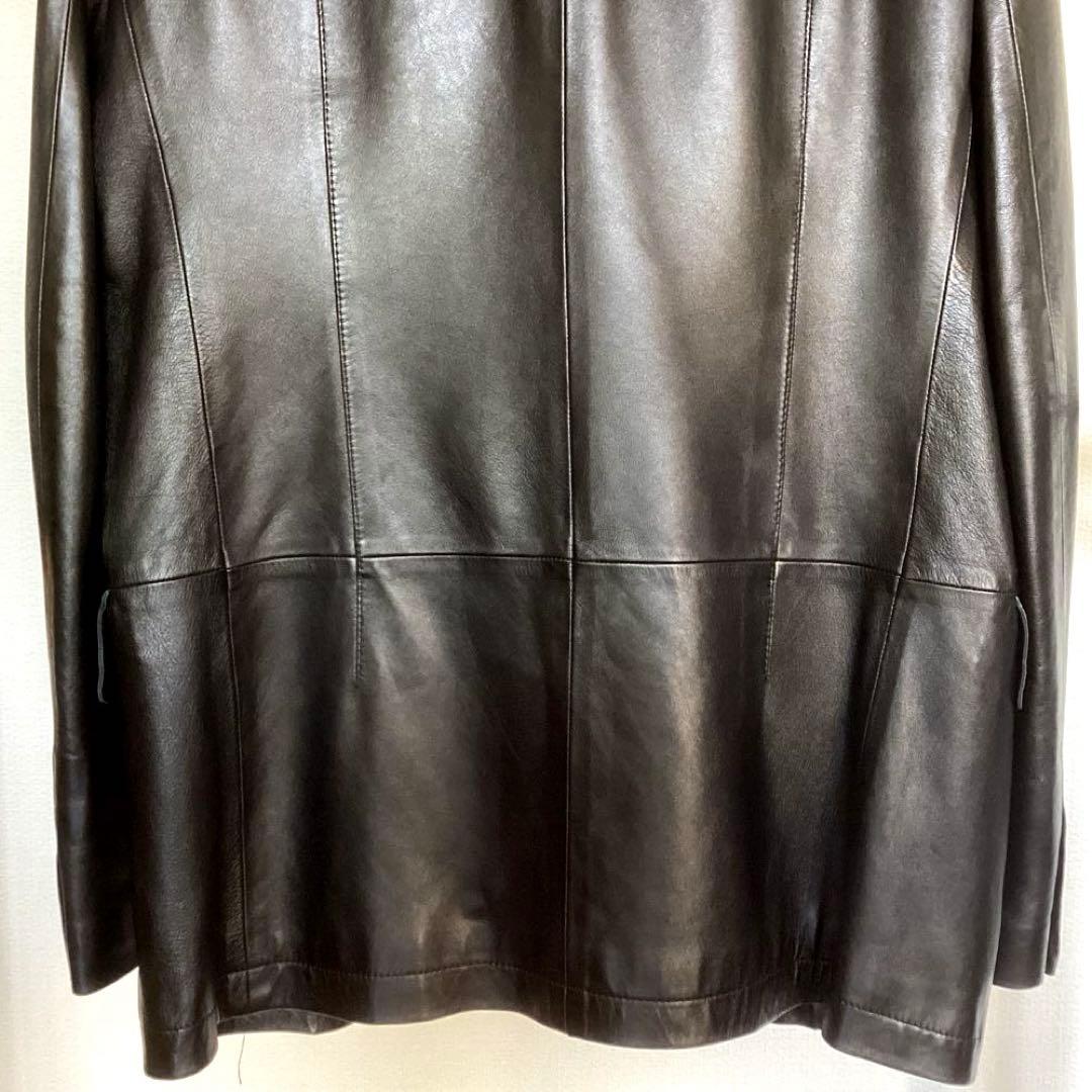kenちゃん　DKNY ダナキャラン　ブラックレザージャケット XL 羊革
