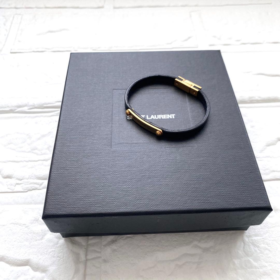 SAINT LAURENT PARIS レザーブレスレット