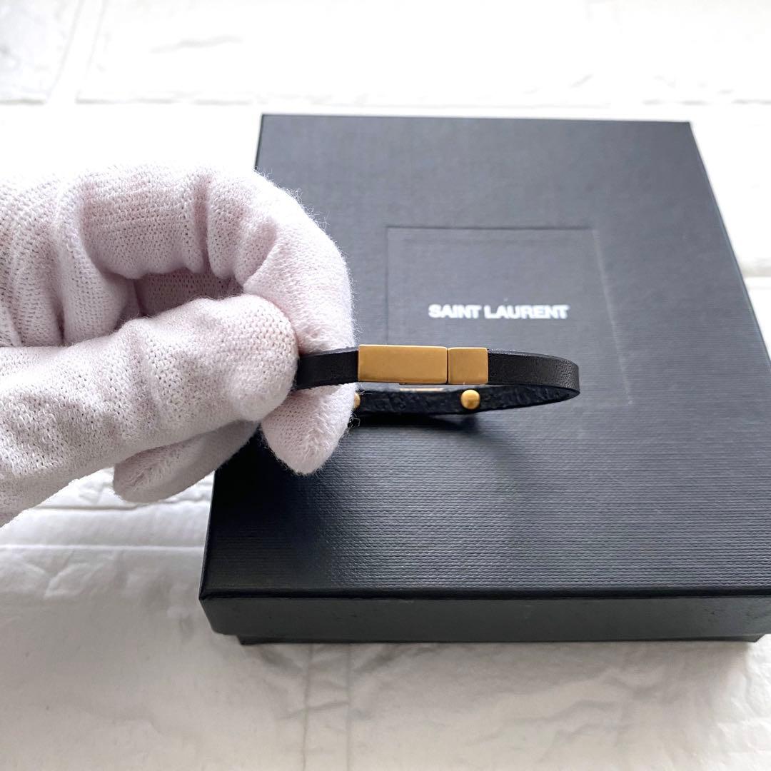 SAINT LAURENT PARIS レザーブレスレット