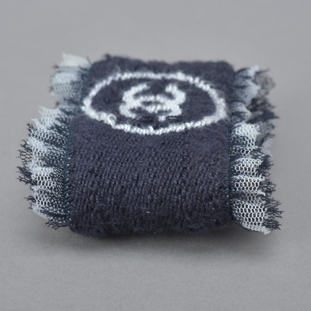 美品 シャネル CHANEL リストバンド ココマーク ブレスレット ネイビー