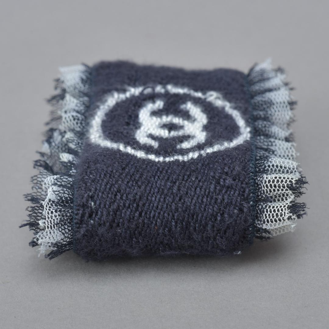 美品 シャネル CHANEL リストバンド ココマーク ブレスレット ネイビー
