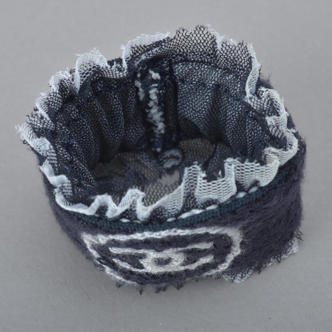 美品 シャネル CHANEL リストバンド ココマーク ブレスレット ネイビー