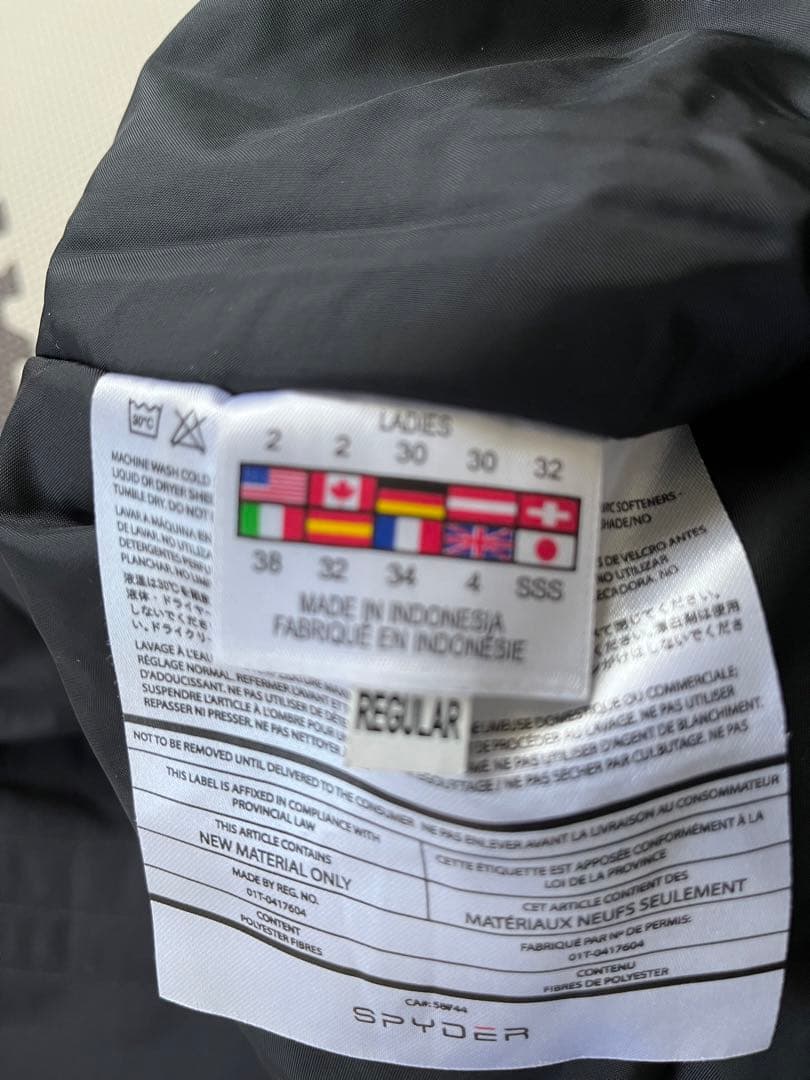 スパイダー スキーウェア 女性用 黒