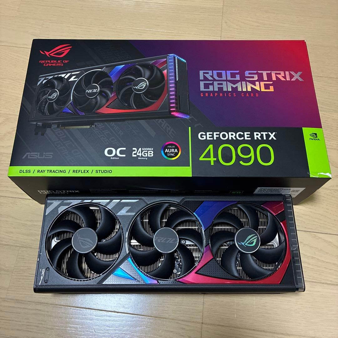 ASUS RTX 4090 ヒートシンク　3連　ファン　バックプレート　LED