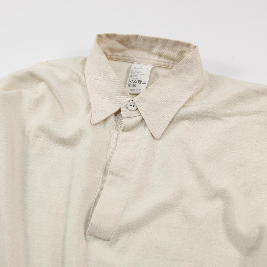 COMOLI 22AW ウール ラグビーシャツ W03-05012 3 ECRU