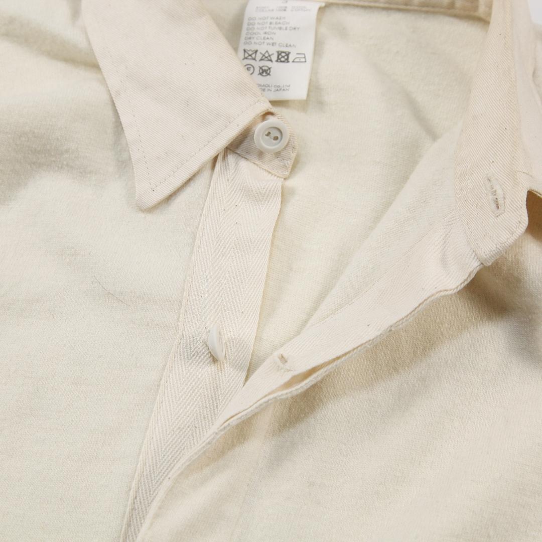 COMOLI 22AW ウール ラグビーシャツ W03-05012 3 ECRU