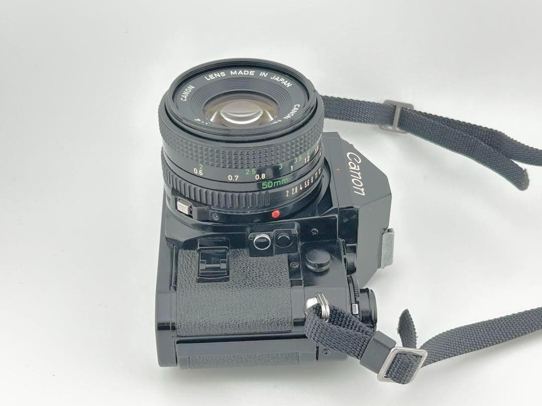 【完動品】　Canon A-1　FD 50mm 1:2 モルト貼替・動作確認済