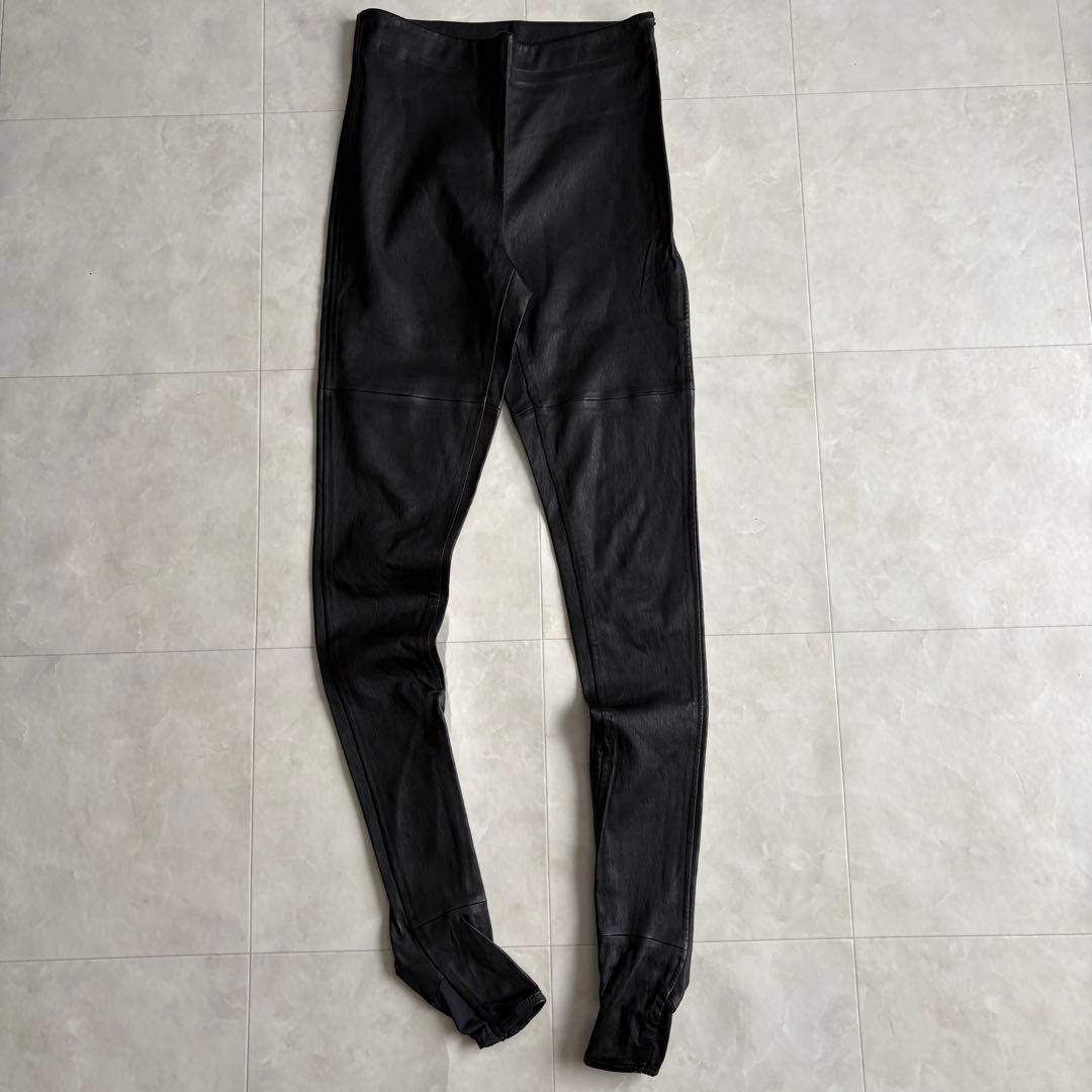 Maison Martin Margiela  本革トレンカレギンス黒40