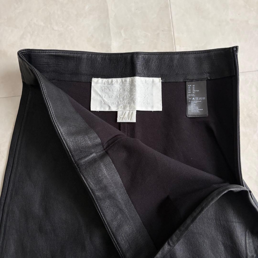 Maison Martin Margiela  本革トレンカレギンス黒40