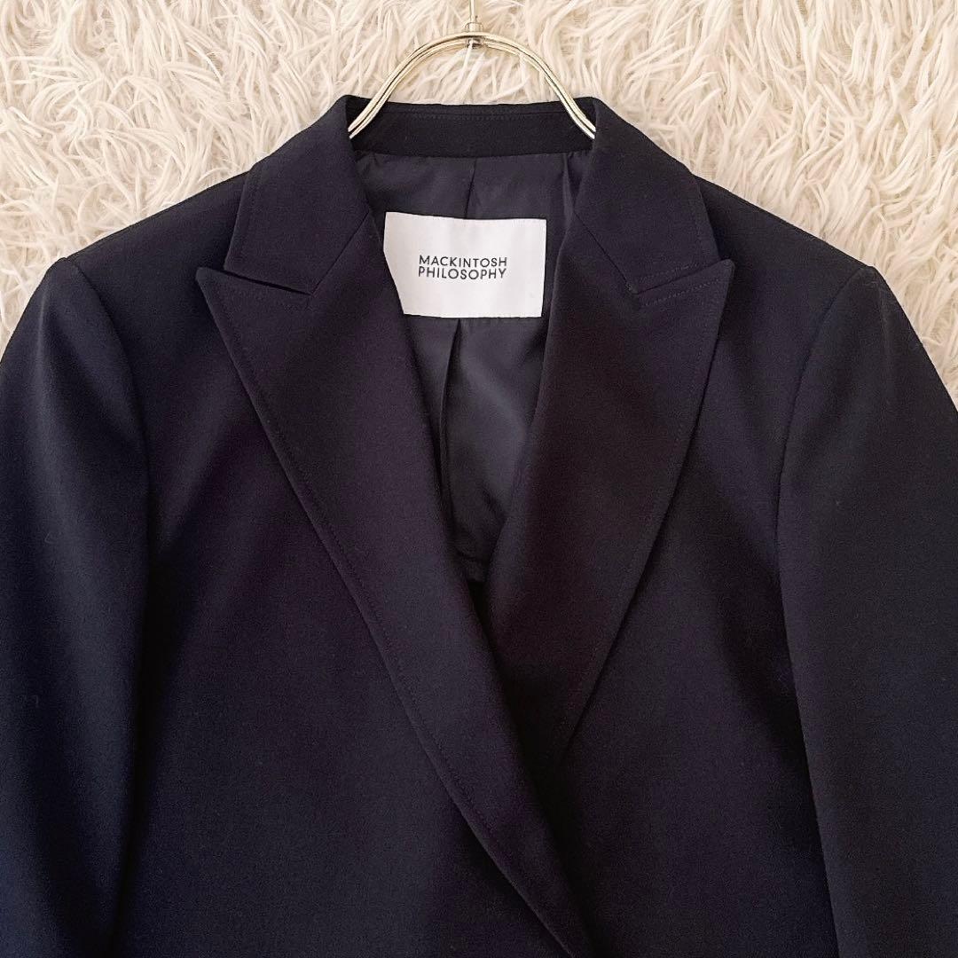 極美品✨現行 マッキントッシュフィロソフィー 紺ブレ ダブル 金ボタン ロゴ刻印