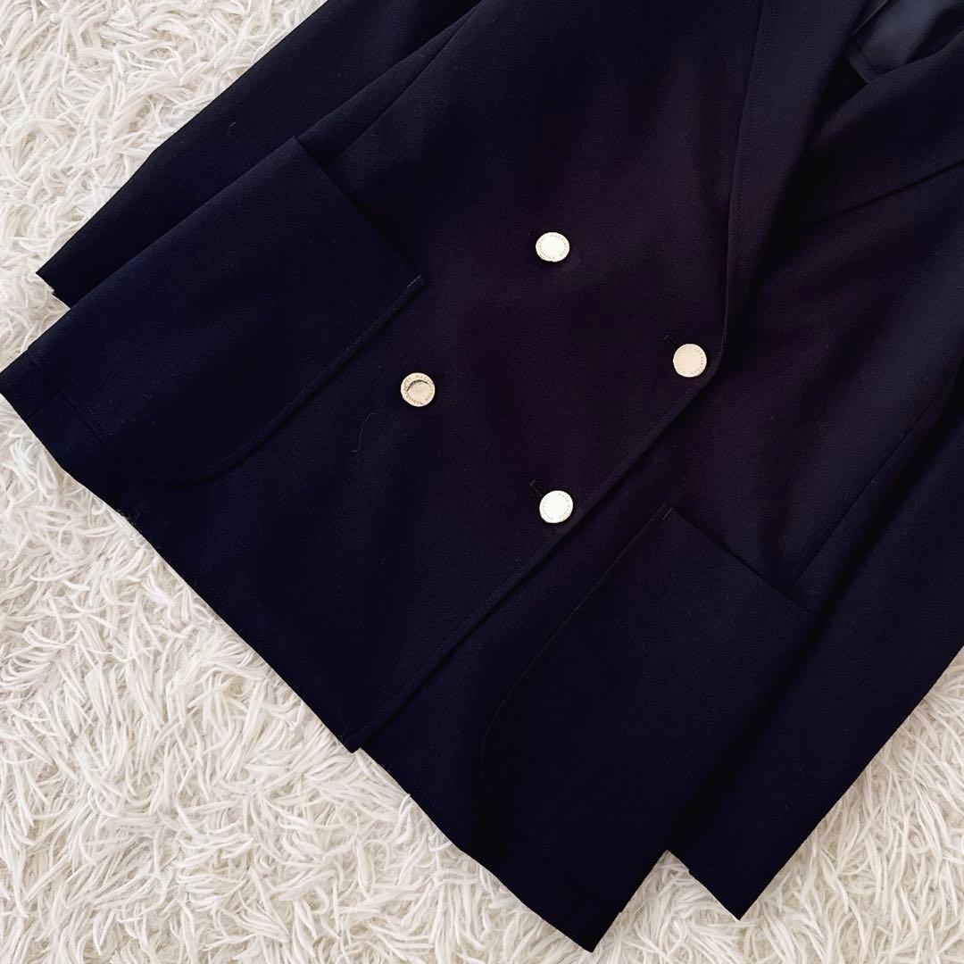 極美品✨現行 マッキントッシュフィロソフィー 紺ブレ ダブル 金ボタン ロゴ刻印
