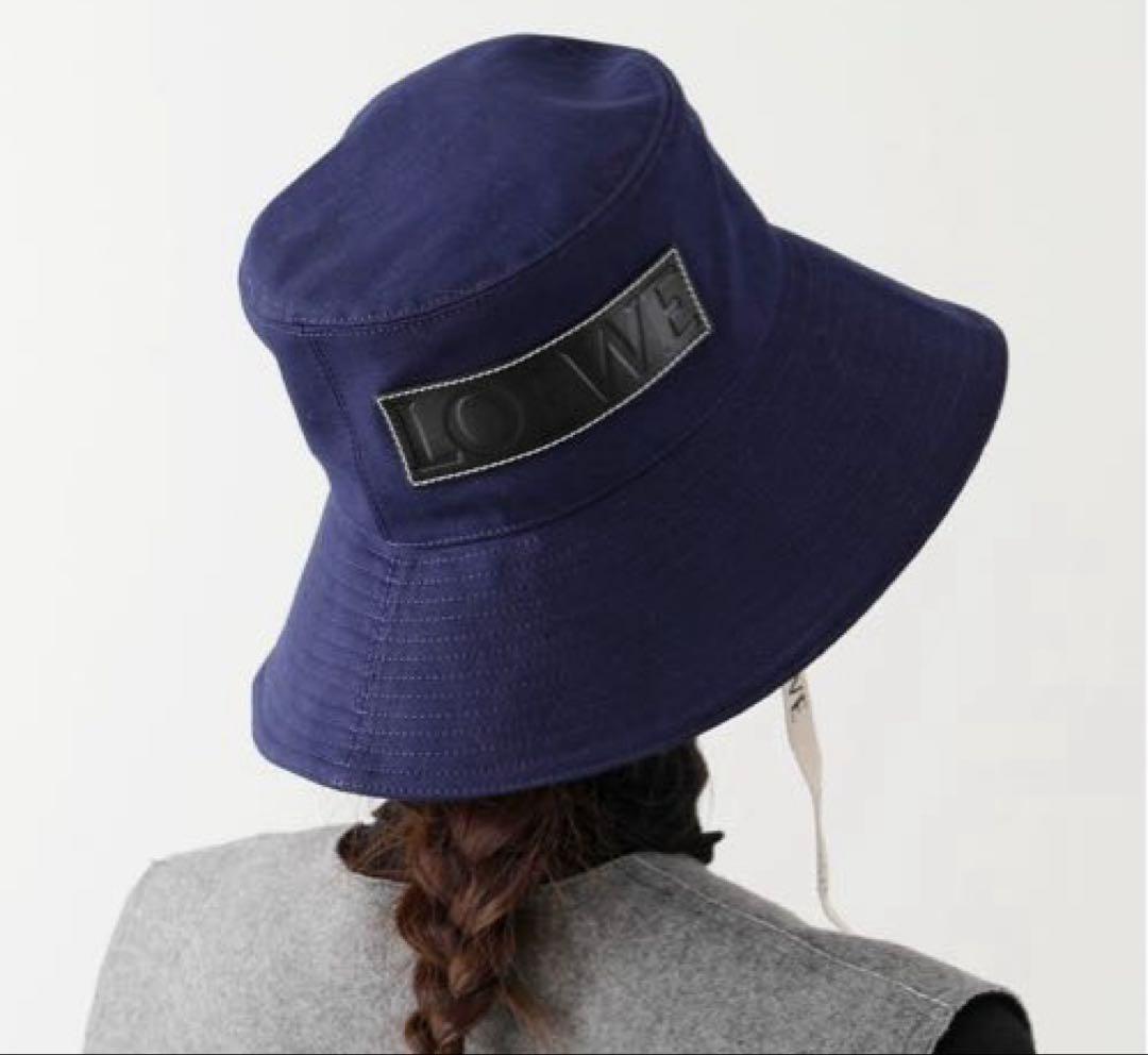 ロエベ　LOEWE ハット　バケットハット　ネイビー　サイズ57