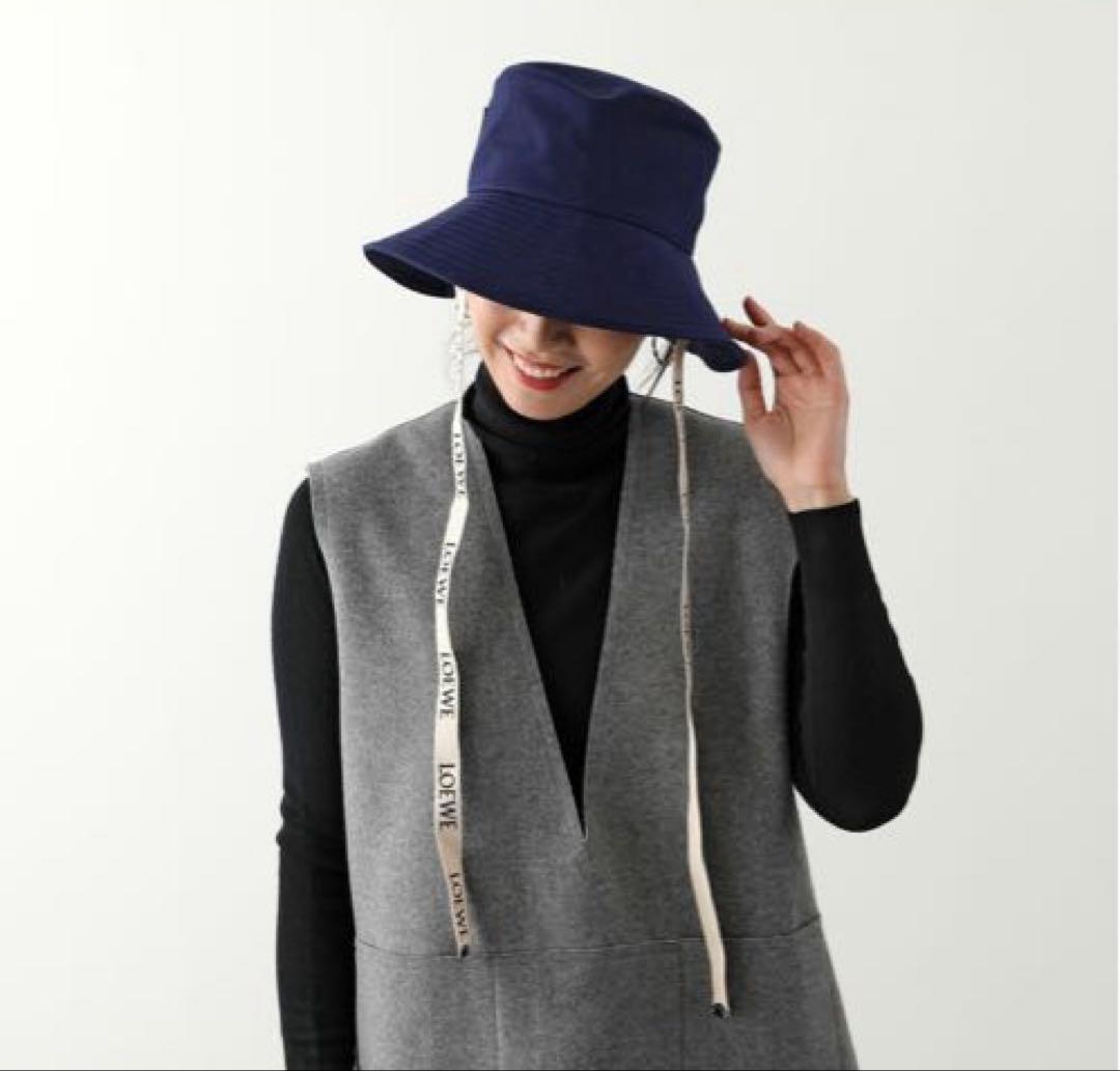 ロエベ　LOEWE ハット　バケットハット　ネイビー　サイズ57