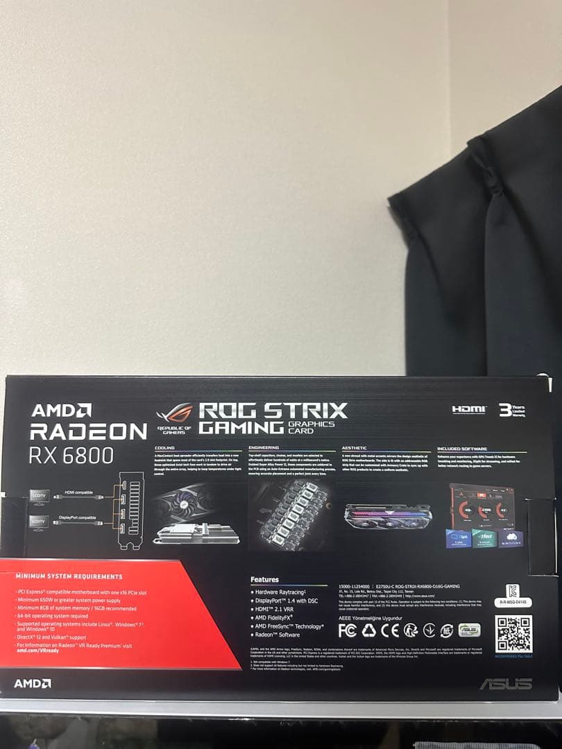 グラフィックボード・グラボ・ビデオカード AMD Radeon RX 6800 ROG STRIX GAMING OC