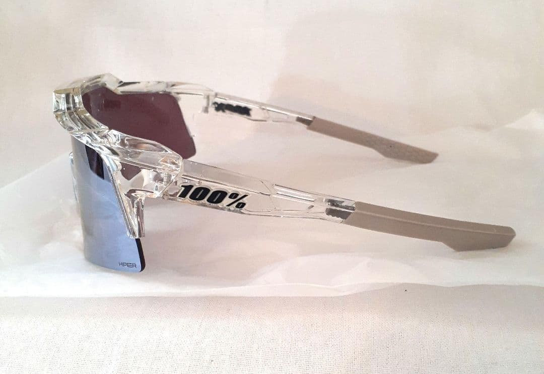中古 100％ スピードクラフト XS クリアグレー ブルーミラー サングラス