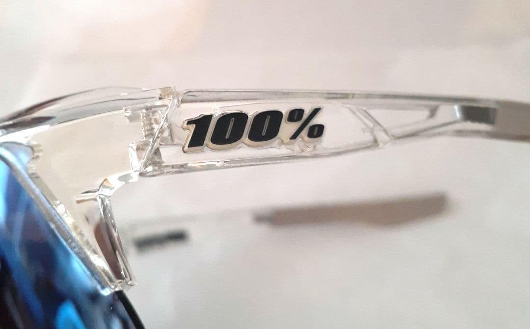 中古 100％ スピードクラフト XS クリアグレー ブルーミラー サングラス