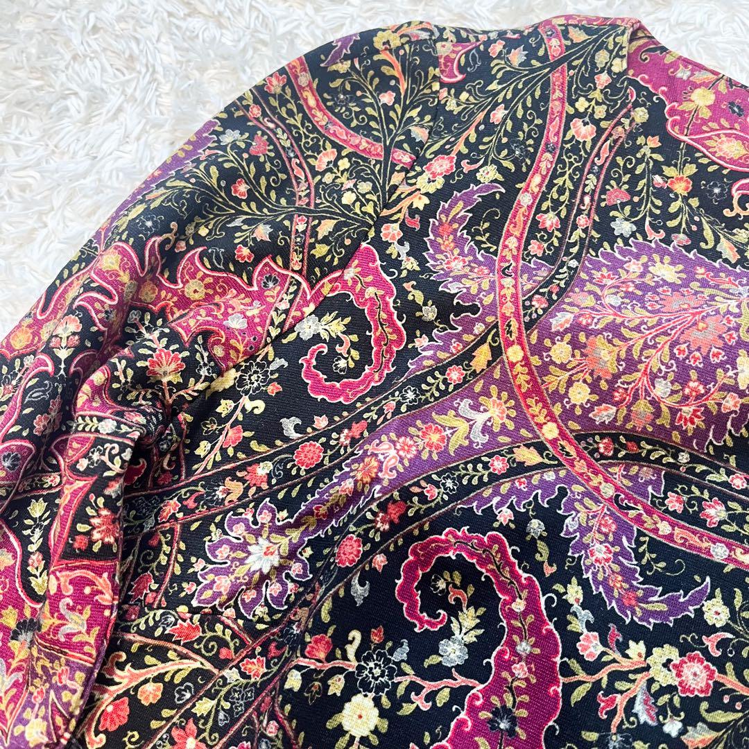 近年　エトロ　ワンピース　華やかペイズリー　ウール混　38