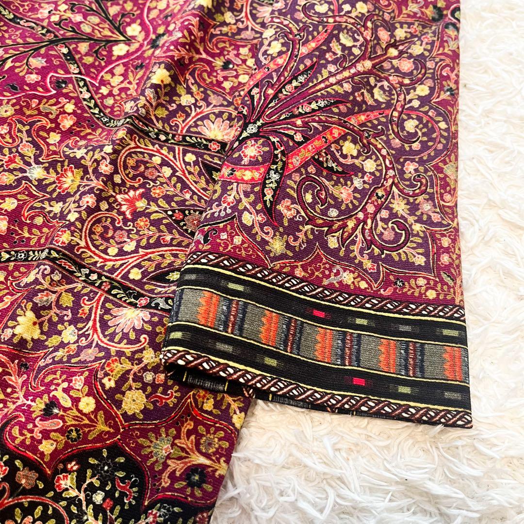 近年　エトロ　ワンピース　華やかペイズリー　ウール混　38