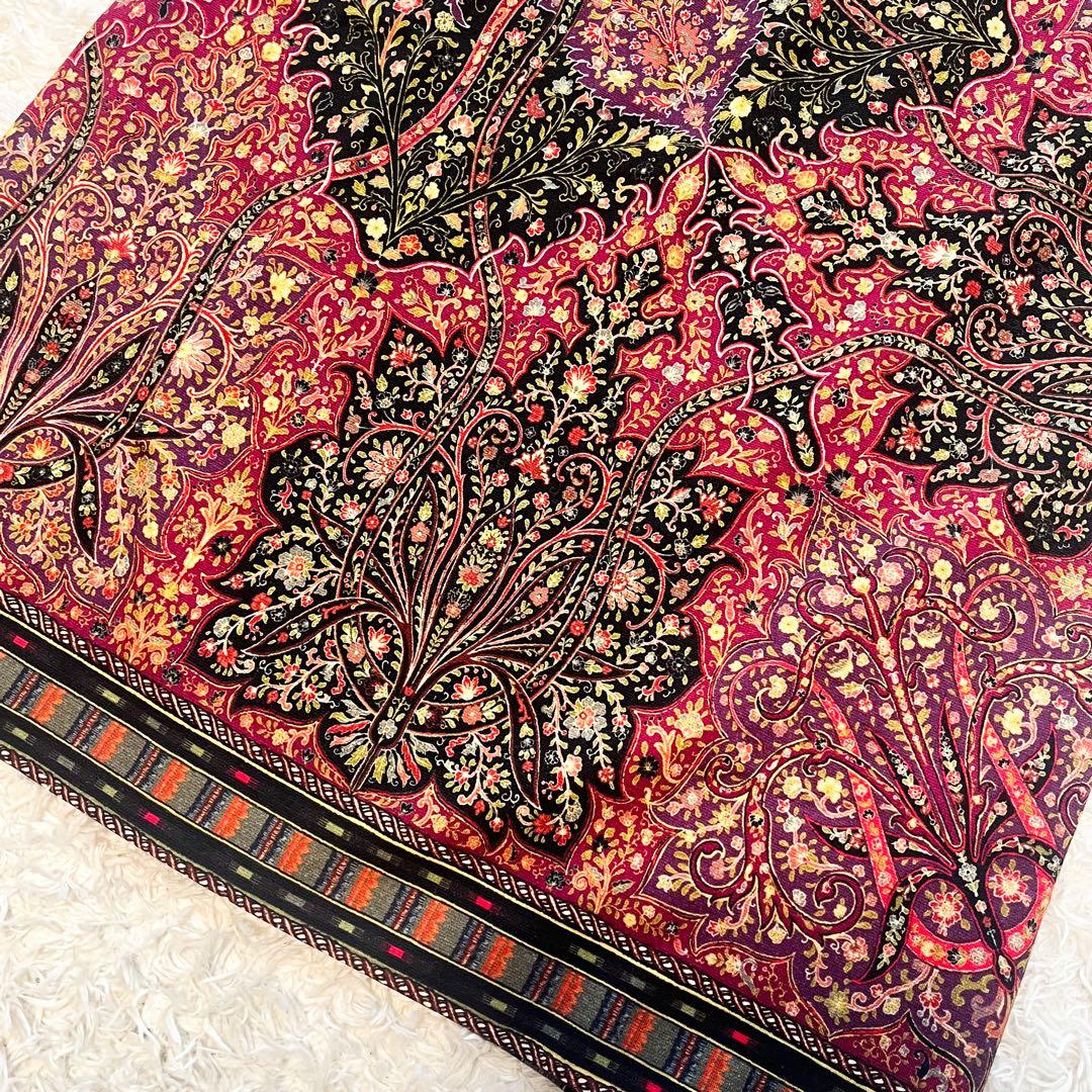 近年　エトロ　ワンピース　華やかペイズリー　ウール混　38