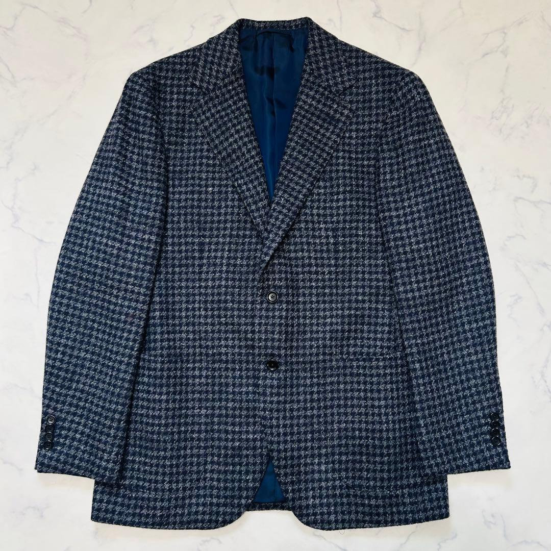 【美品】BEAMS F CAMPORE ハウンドトゥース ツイードジャケット　L