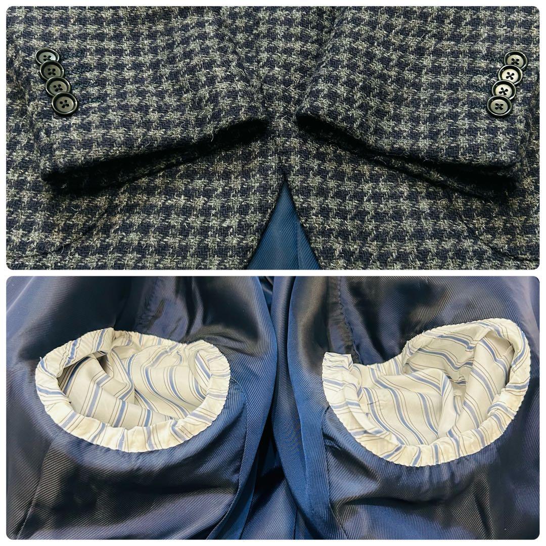 【美品】BEAMS F CAMPORE ハウンドトゥース ツイードジャケット　L