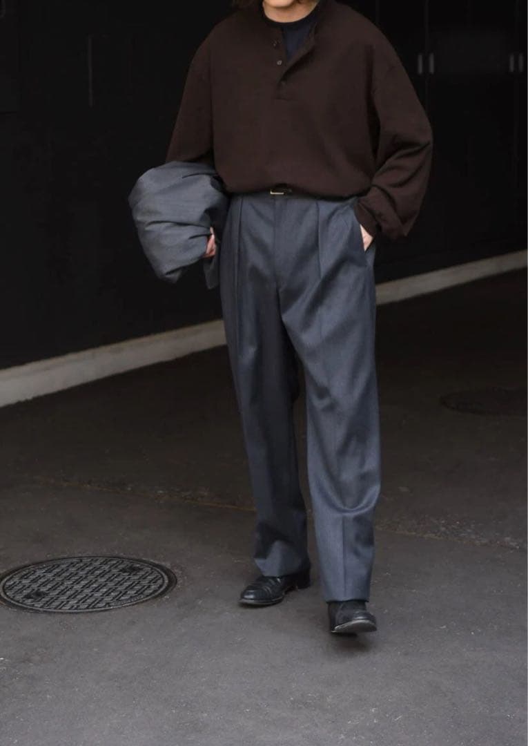 パンツ NEAT Back Satin Gabardine Srousers Gray