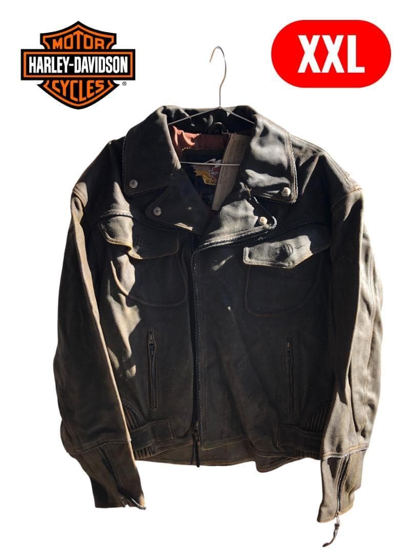 新品 Harley-Davidson レザーダブルライダースジャケット XXL