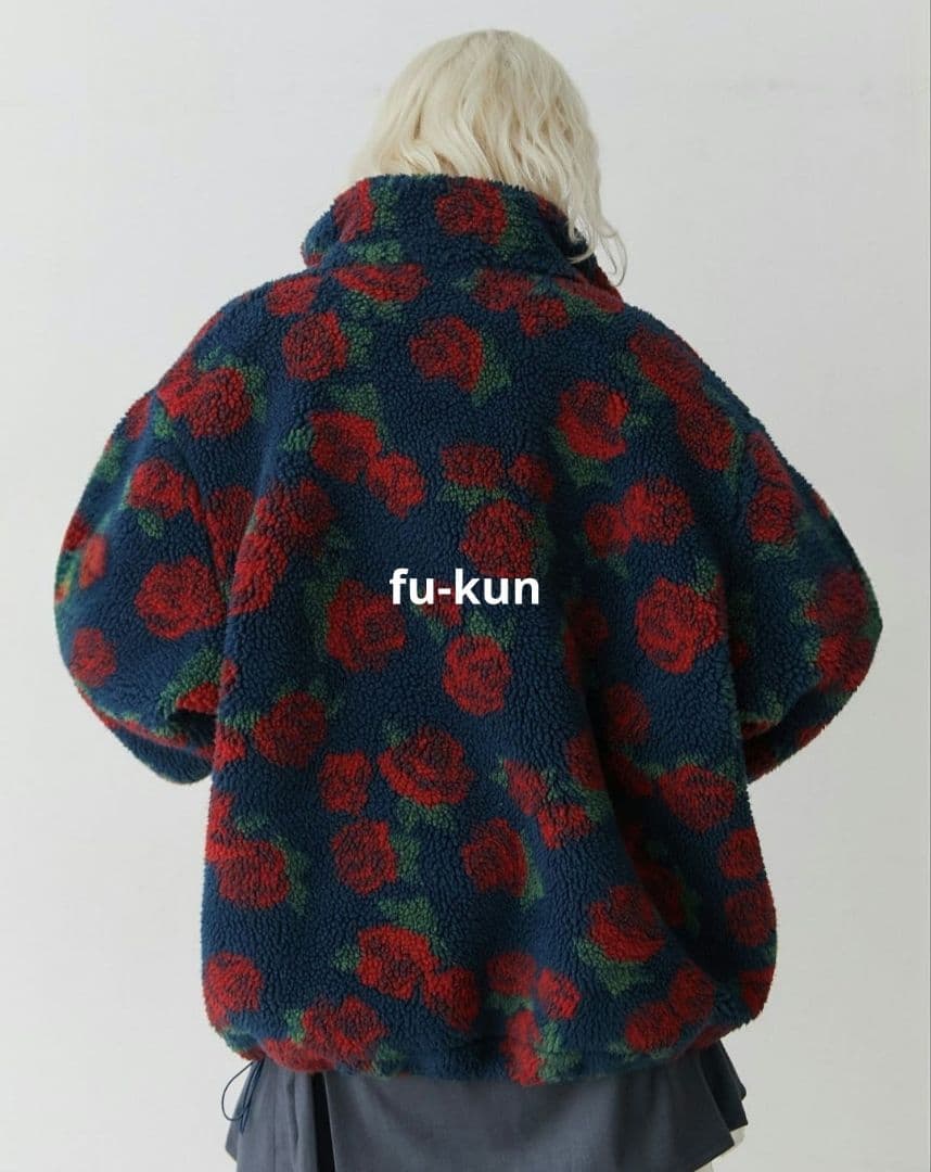 【新品・未開封】 jouetie ジュエティ パターンボアジャケット ネイビー