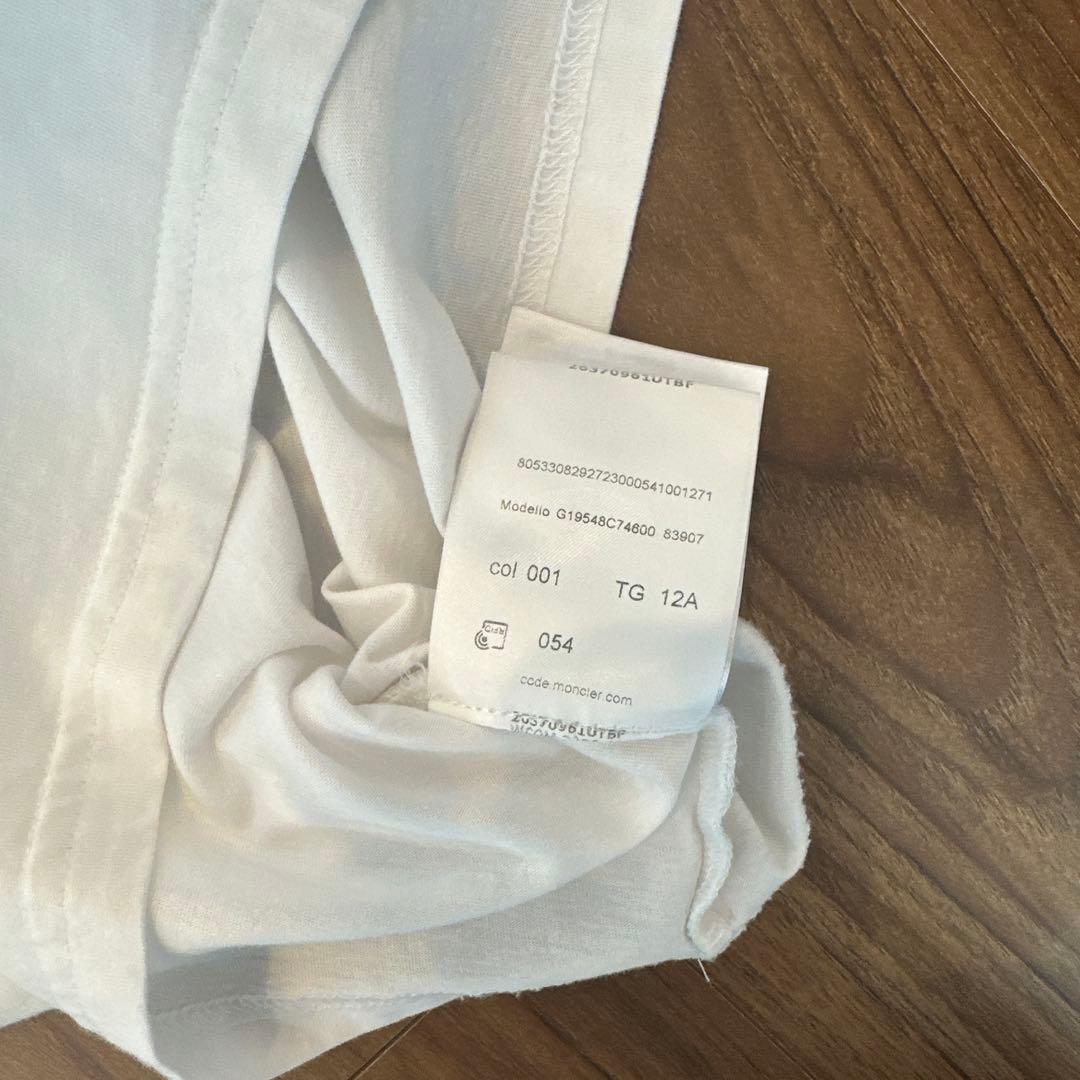 MONCLER ホワイト Tシャツ　12a