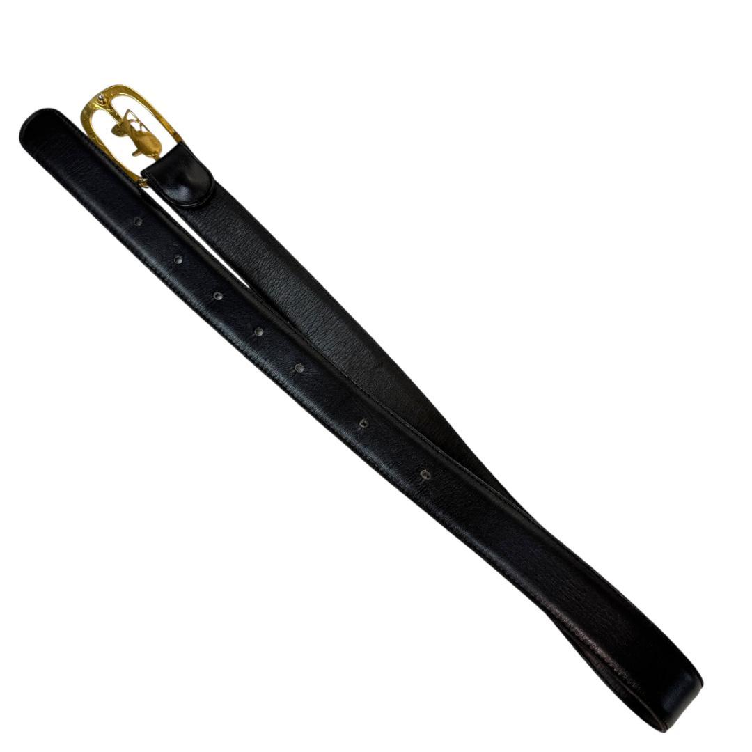 美品 CELINE 3101 ベルト 馬車金具 レザー 本革 ゴールド セリーヌ